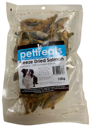 Freeze Dried Salmon Fingerlings 100g only $24.95 at MY HAPPY PET ONLINE